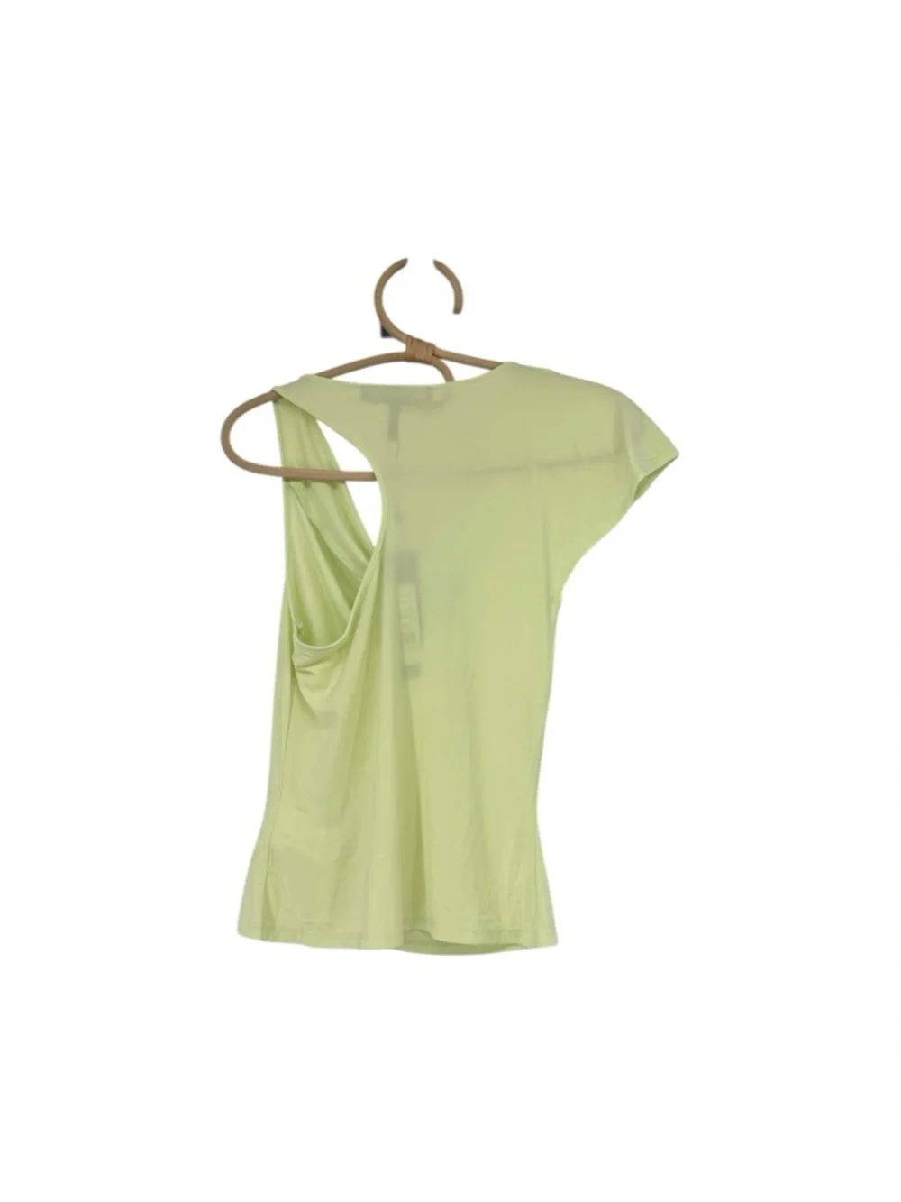 BCBGMAXAZRIA Jade Green Cowl Neck Party Statement Top NEW $98 XXS One Shoulder - Picture 7 of 15